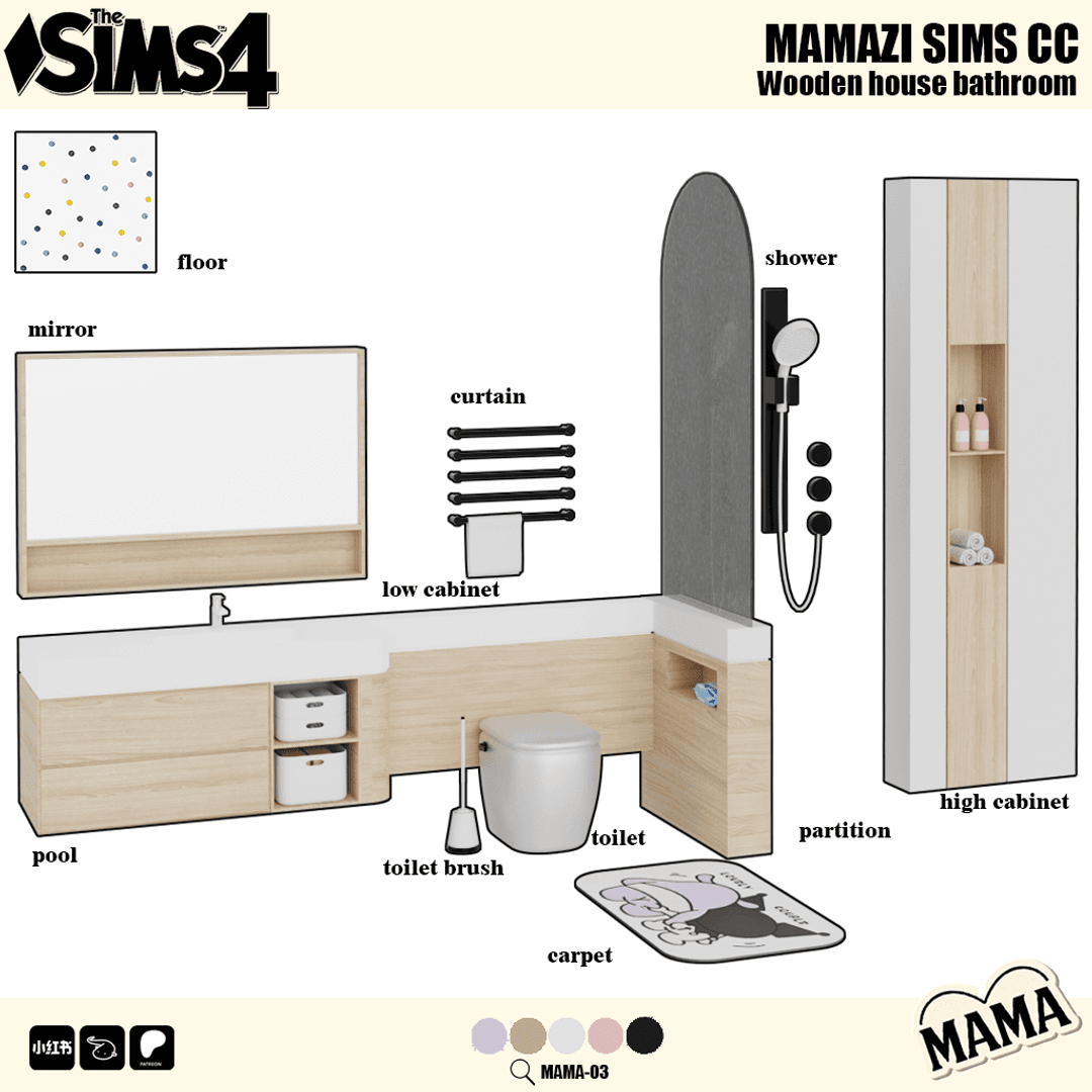 Галерея мода Набор для ванной Wooden Bathroom Furniture #3